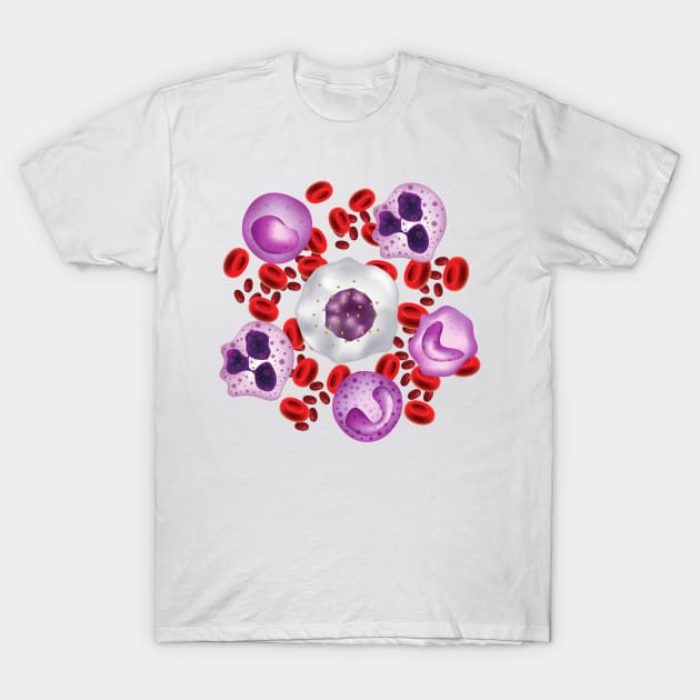 White Blood Cell T-Shirt by Pris25